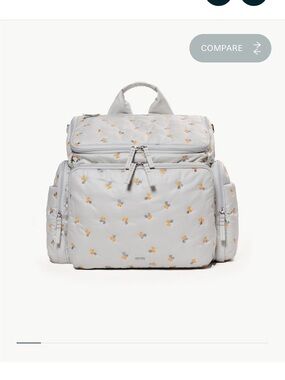 Caraa Diaper Bag in Organic Embroidered Cotton - FIRM PRICE